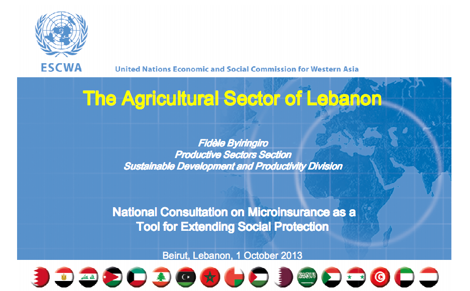 LEBANON’S AGRICULTURAL SECTOR POLICIES